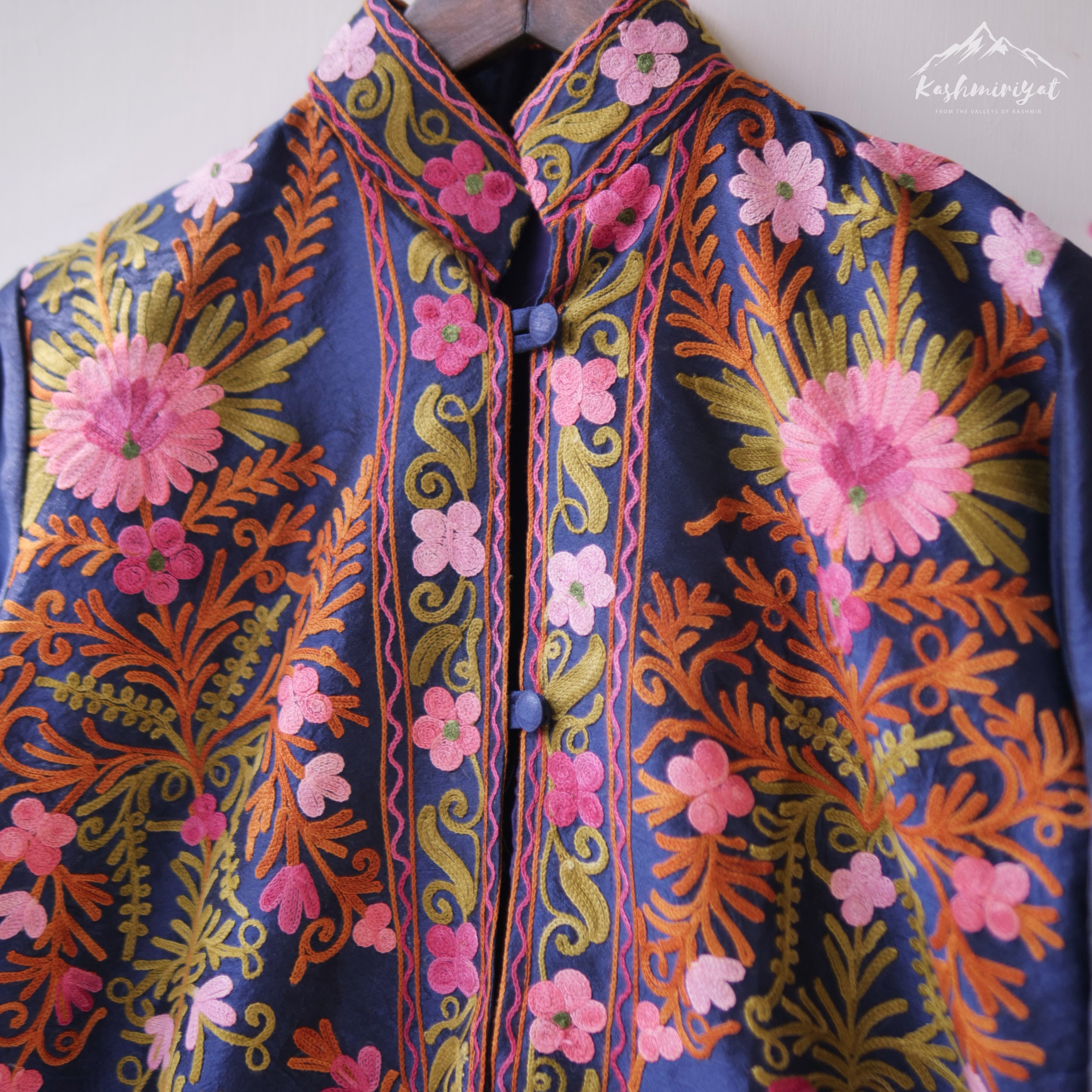 Buy Kashmiri Jacket, Embroidered Coat, Indian Jacket, Boho Coat, Ethnic  Clothing, Floral Jacket, Indian Wedding Coat, Fall Clothing, Flower Online  in India - Etsy