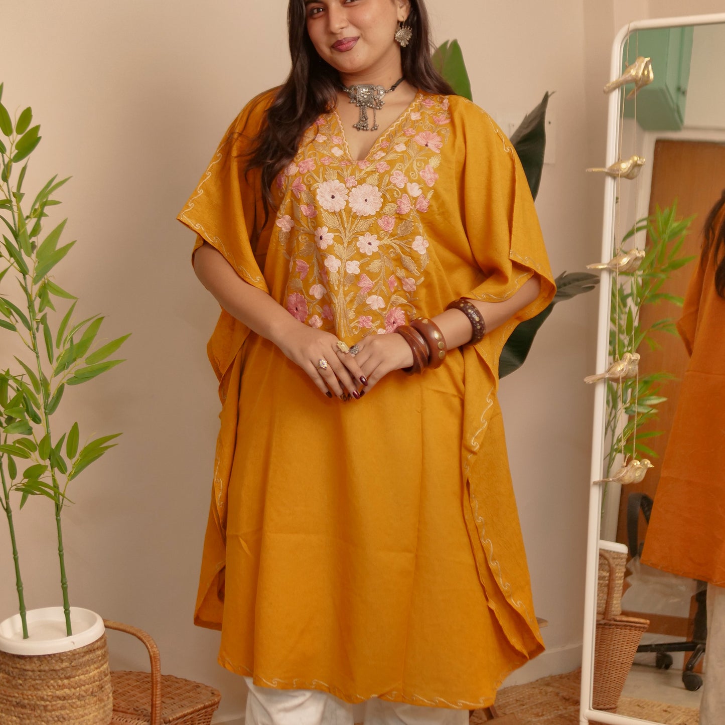 Mustard Crush Cotton Kaftan