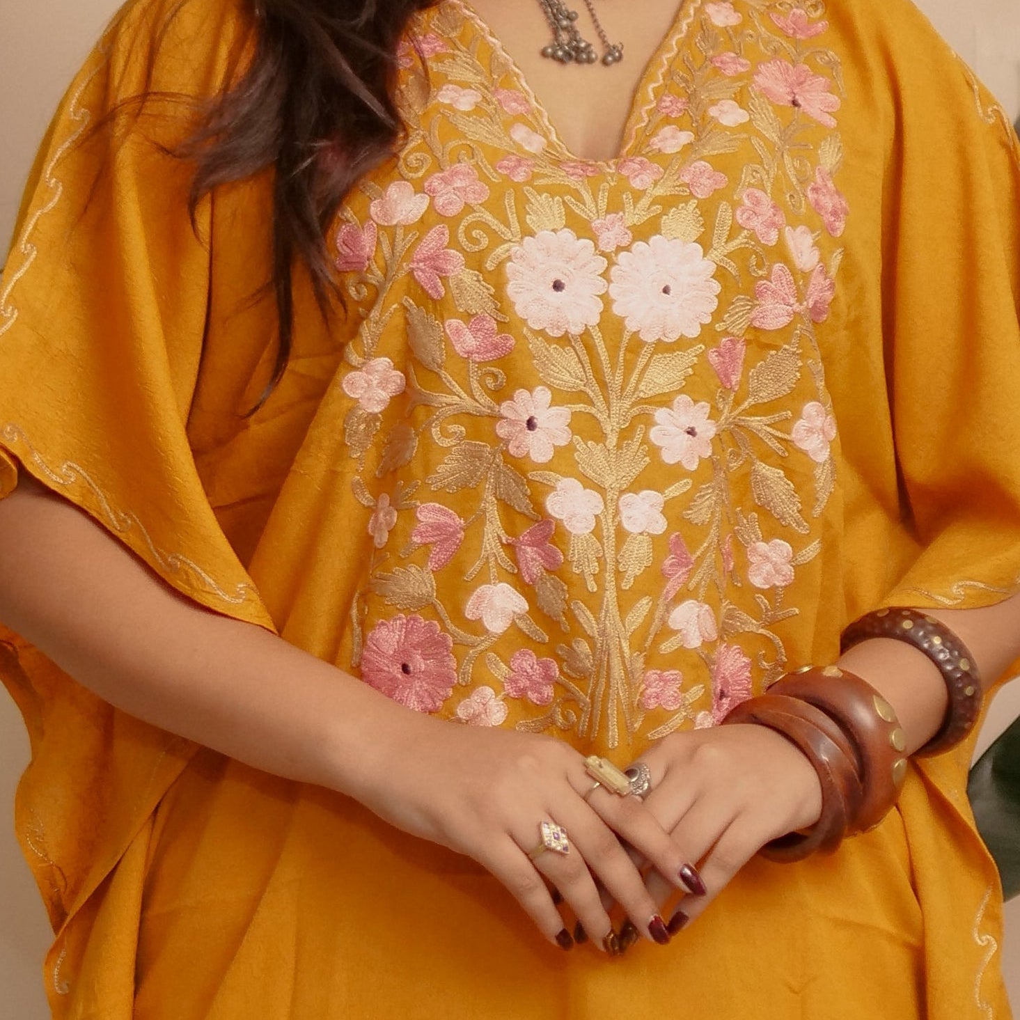 Mustard Crush Cotton Kaftan