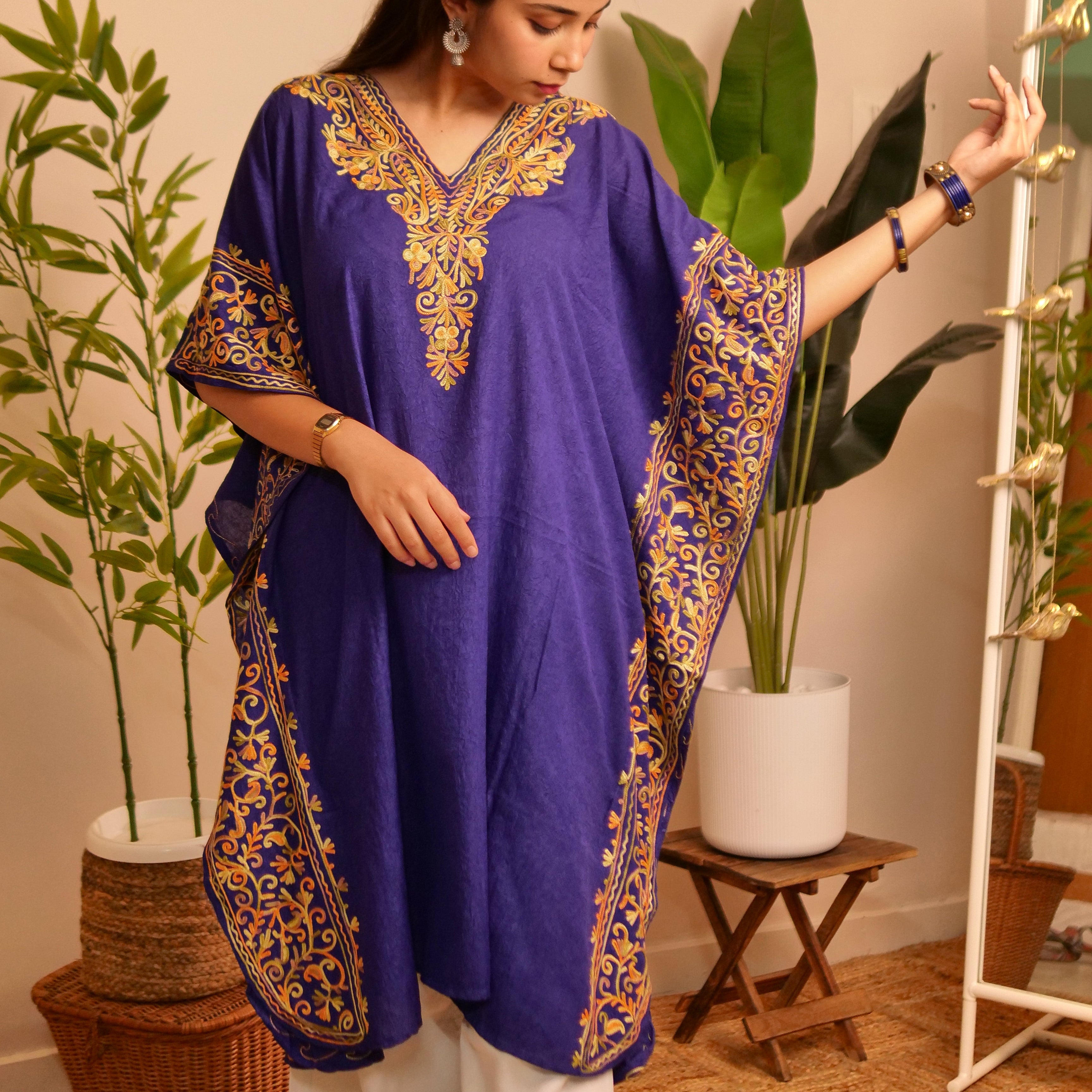 Blue Mughal Kashmiri Kaftan