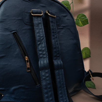 Blue Kashmiri Velvet Floral Bagpack