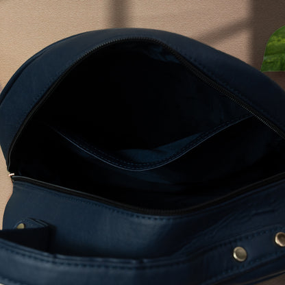 Blue Kashmiri Velvet Floral Bagpack
